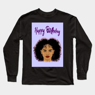 Afro birthday card Long Sleeve T-Shirt